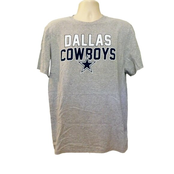 Dallas Cowboys Tee Shirt L Gray NFL Football Short Sleeve Cotton Polyester - Picture 4 of 6
